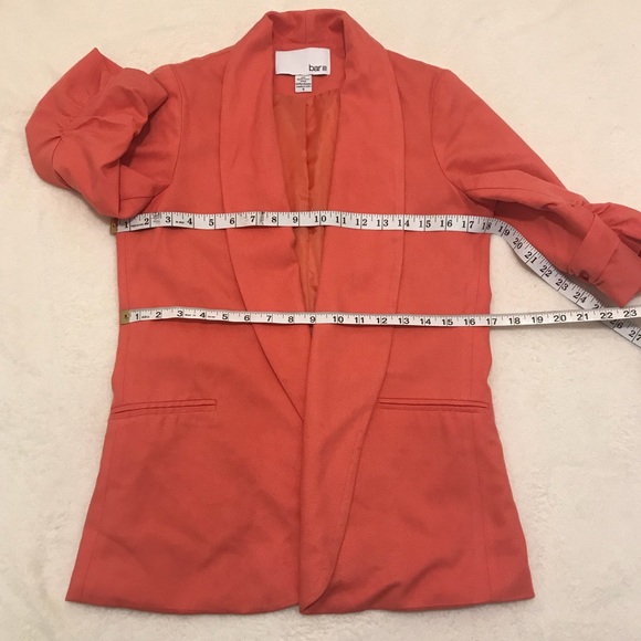 Bar III Orange Open Blazer.  Size Small - Picture 6 of 8